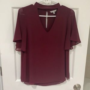 NWOT naked zebra wine blouse